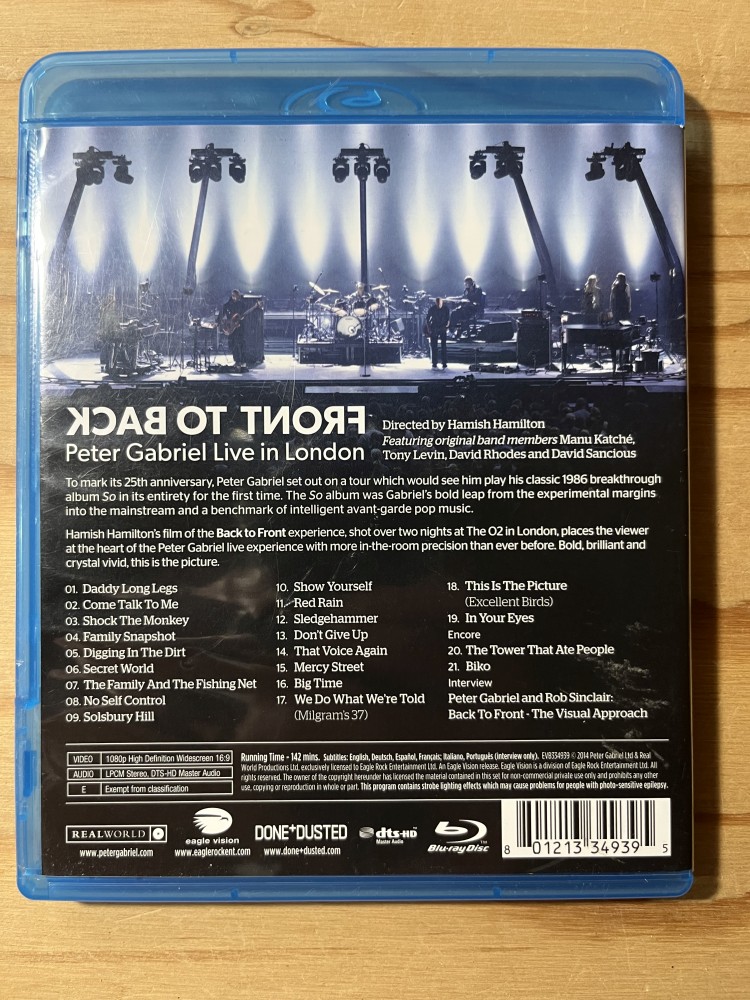 Peter Gabriel: Back to Front - Live in London - Image 2